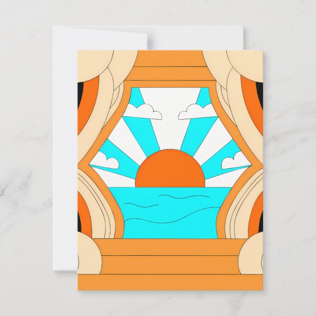 Cartão De Notas Sunset Serenity Canvas - Stunning Art Print (Frente)