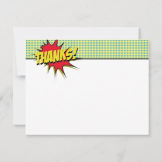 Cartão De Notas Super-Herói Obrigado Stationery