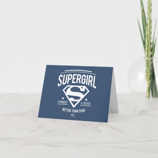 Cartão De Notas Supergirl Better Than Ever Retro Graphic (Frente)