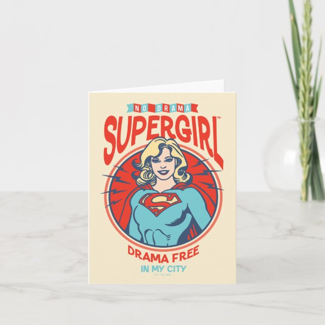 Cartão De Notas Supergirl Drama Livre Em Minha Cidade (Frente)