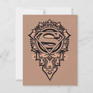 Cartão De Notas Supergirl Mandala Graphic