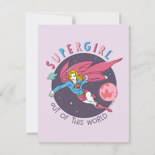 Cartão De Notas Supergirl Out Of This World Retro Graphic