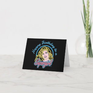 Cartão De Notas Supergirl Retro Neon Lights Graphic