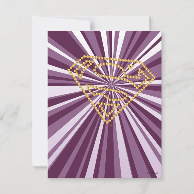 Cartão De Notas Supergirl Studed S-Shield (Frente)