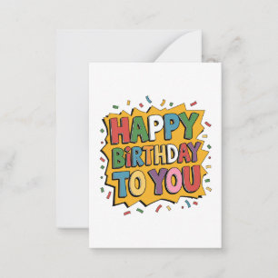Cartão De Notas Surpresa de Histórias Feliz Aniversário