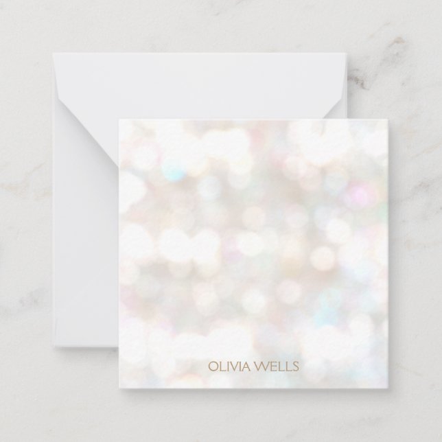 Cartão De Notas Sutil Bokeh (Frente)