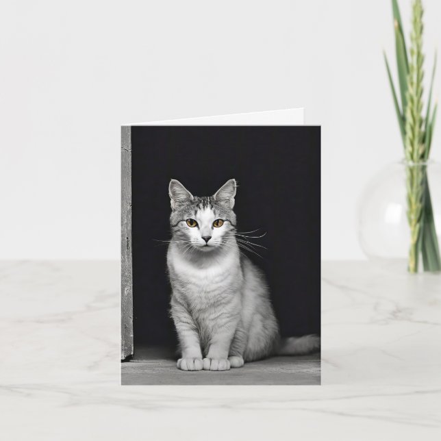 Cartão De Notas Tabby Barn Cat (Frente)