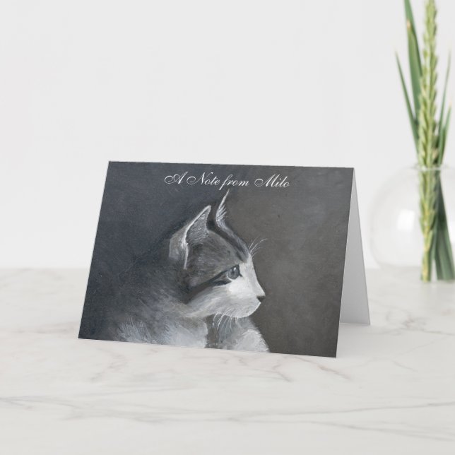 Cartão De Notas Tabby Kitten (Frente)
