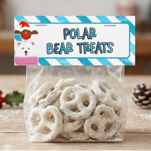 Cartão De Notas Tampa de saco de guloseimas de urso polar editável