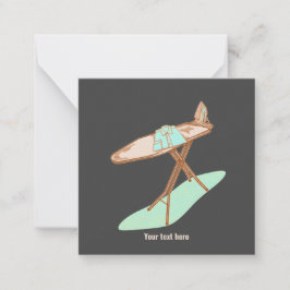 Cartão De Notas Tarefas domésticas de conselho de ferro e passar a