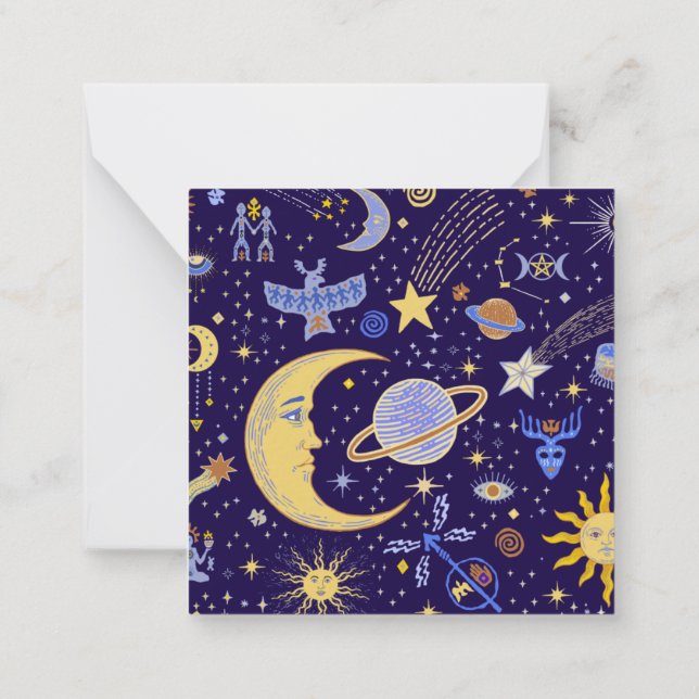 Cartão De Notas Tarot Card - O MUNDO (Verso)