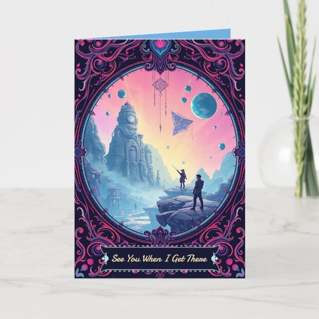 Cartão De Notas Te Vejo Quando Chego Lá (Frente)