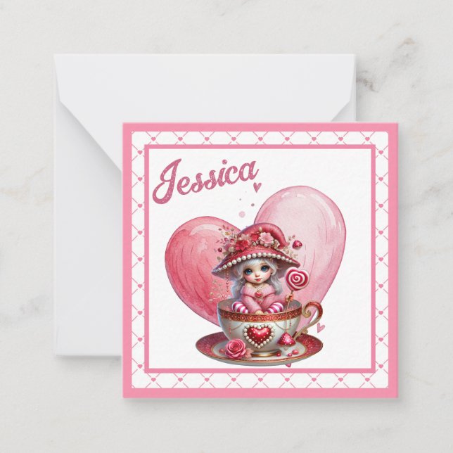 Cartão De Notas Teacup Cuties (Frente)