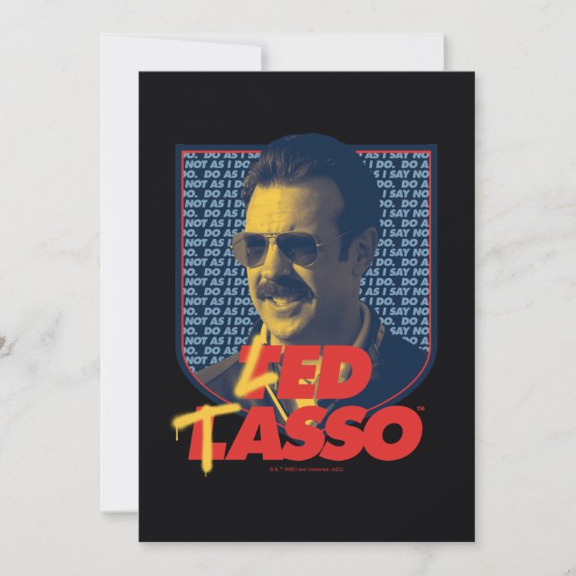 Cartão De Notas Ted Lasso | Crachá de Laço Led (Frente)