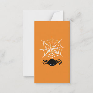 Cartão De Notas Teia de Aranha de Halloween