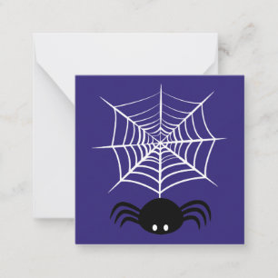 Cartão De Notas Teia de Aranha de Halloween