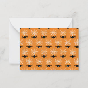 Cartão De Notas Teia de Aranha de Halloween