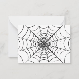 Cartão De Notas Teia de Aranha Simples - Vista Aproximada