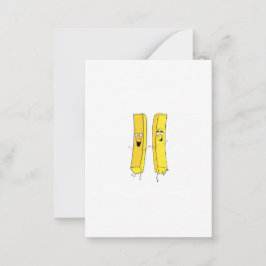 Cartão De Notas Tema de batatas fritas