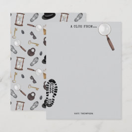 Cartão De Notas Tema de Detetive Espião Agente Secreto Crianças Mi