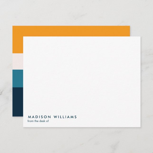 Cartão De Notas Tendência de distribuição horizontal com bloco de  (Frente/Verso)