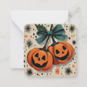 Cartão De Notas Tenha um Halloween Perfeito com Abóboras!   Abóbor