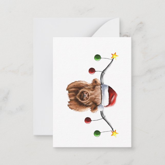 Cartão De Notas Tenha uma Feliz de Natal Hielan Coo (Frente)