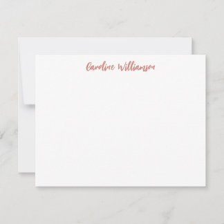 Cartão De Notas Terracotta Manuscrito Papel Personalizado