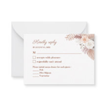 Terracotta Watercolor Flowers Casamento RSVP