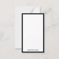 Texto manuscrito Mínimo de borda preta Vertical