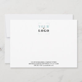 Cartão De Notas Texto personalizado do logotipo Voltar ao branco