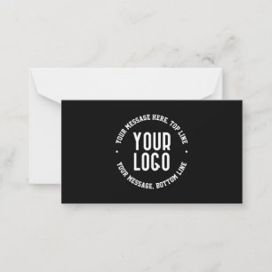 Cartão De Notas Texto personalizável e logotipo ou imagem carregad