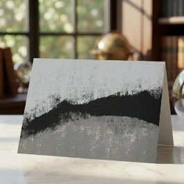 Cartão De Notas Textura Preta e Cinza Abstrata Moderna