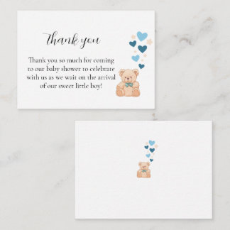 Cartão De Notas Thank You Baby Shower Card – Sweet Little Boy