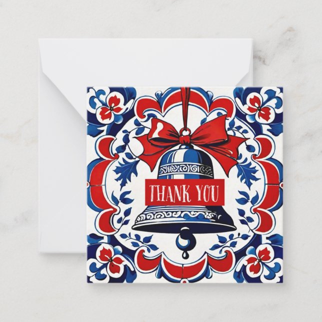 Cartão De Notas The Christmas Bell and the Mysterious Guest (Frente)