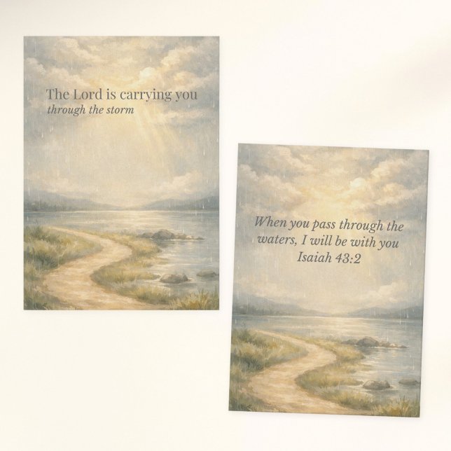 Cartão De Notas The Lord Is Carrying You Christian Encouragement (Criador carregado)