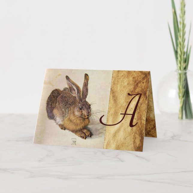 Cartão De Notas THE RABBIT ( Young Hare ) Monogram (Frente)