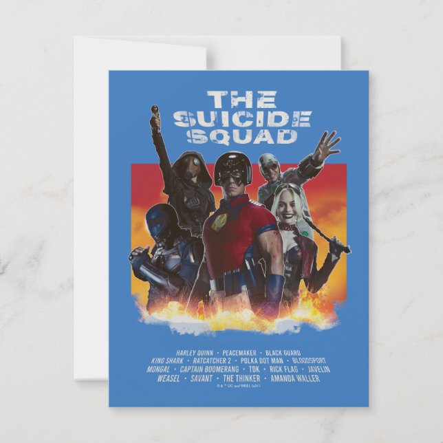 Cartão De Notas The Suicide Squad | Retro-Style Movie Poster (Frente)
