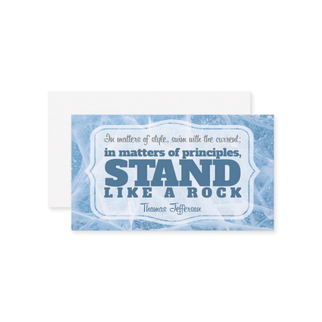 Cartão De Notas Thomas Jefferson Inspirational Cote "Princípio" (Frente/Verso In Situ)