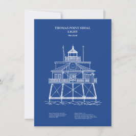 Cartão De Notas Thomas Point Shoal Lighthouse - Maryland - AD