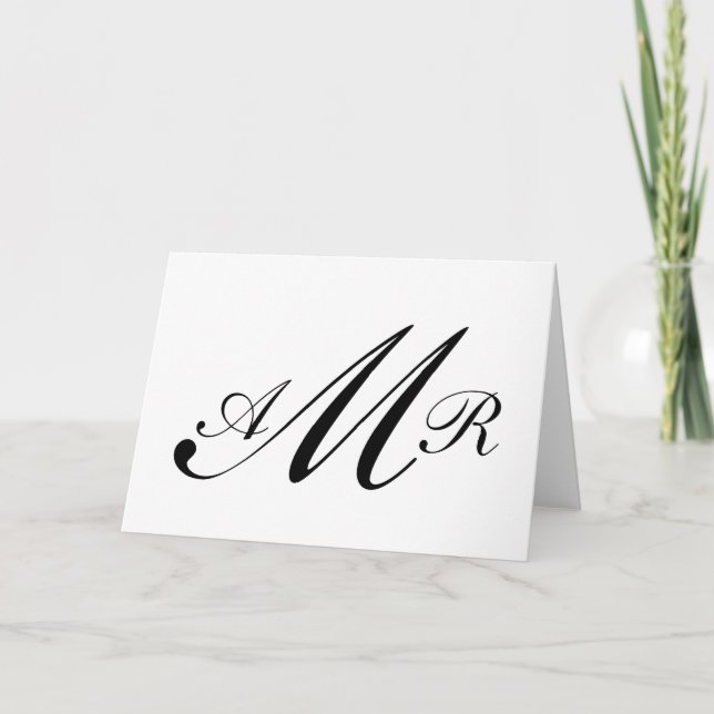 Cartão De Notas Three Initials Black White Monogram Note Cards (Frente)