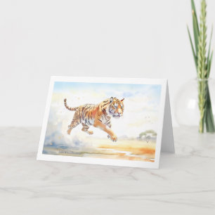 Cartão De Notas Tigre na Ação 3