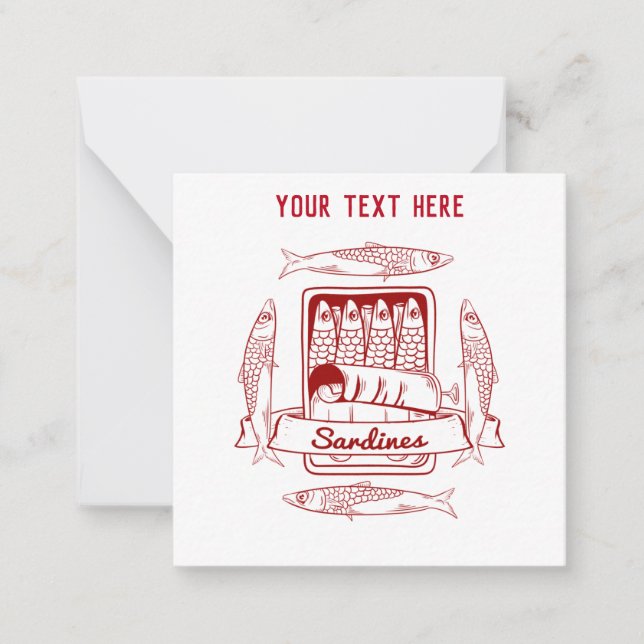 Cartão De Notas Tin de sardinha (Frente)