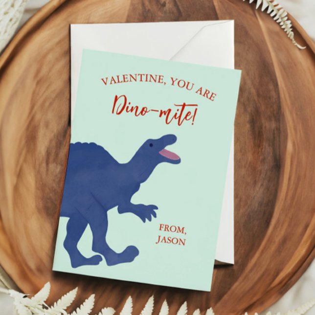 Cartão De Notas Tiny Valentine, You're Dino-mite Dinosaur (Criador carregado)