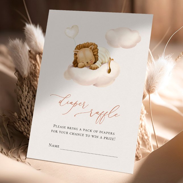 Cartão De Notas Tíquetes de Fralda de Balão de Nuvem de Leão (Criador carregado)