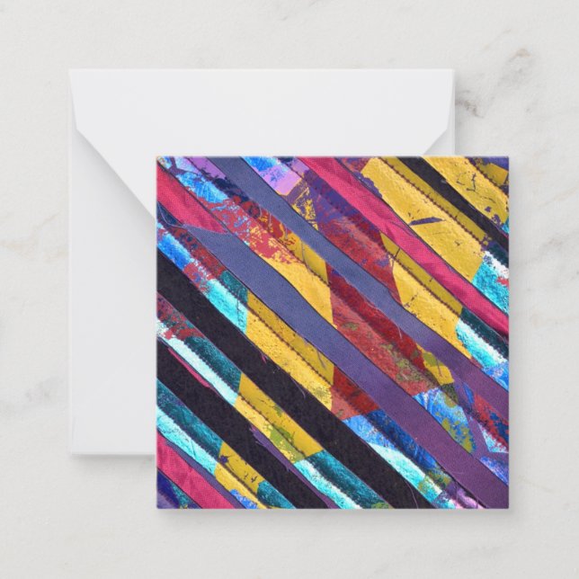 Cartão De Notas Tiras têxteis (Frente)