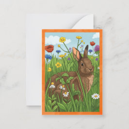 Cartão De Notas Todo Coelhinho Ama Flores