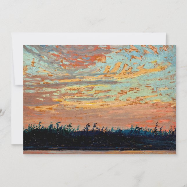 Cartão De Notas Tom Thomson - Sunset Sky (Frente)