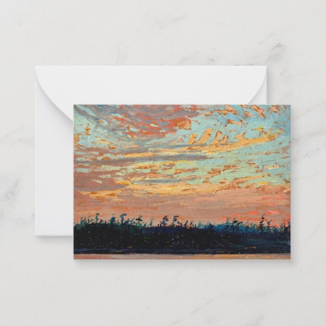 Cartão De Notas Tom Thomson - Sunset Sky (Frente)