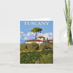 Cartão De Notas Toscânia Itália Viagens vintage de Villa Italian